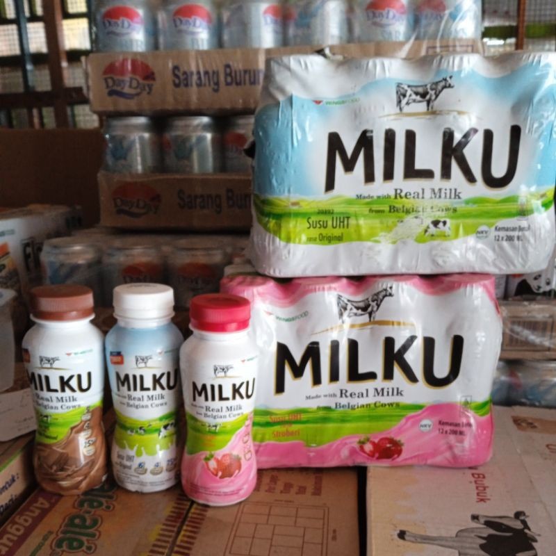 

Milku 200ml Isi 12 Stoberi Coklat Original