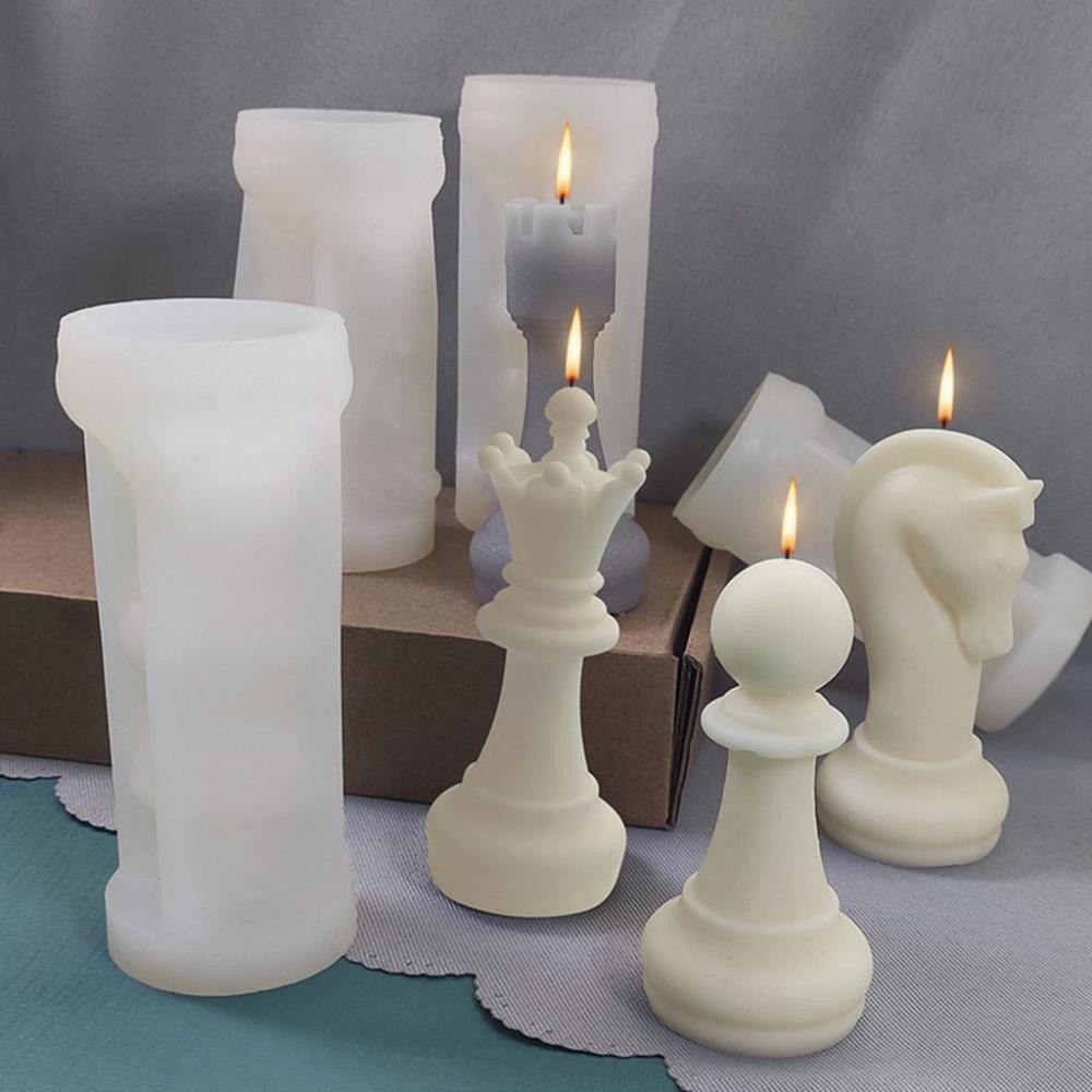 

Multi-use 6 Styles 3D Creative Candle Handmake DIY Candle Mould Crafts Making Chess Piece Mold Home Decor