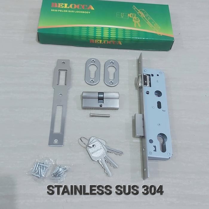 Bodi Body Kunci pintu Aluminium Pelor Roller Lockcase