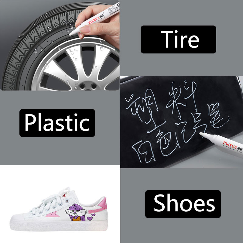 

5Pcs White Marker Pens 2.0mm Oily Waterproof White Gel Pen DIY Graffiti Sketching Markers Stationery Wrting School Supplies