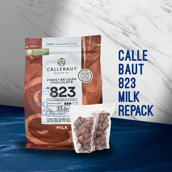 

( Repack ) Callebaut Milk Susu 823 ( 250, 500 gr ) Callets 33.6% Couverture Coklat Coin Calebaut