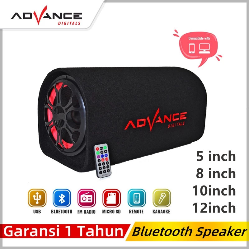 Advance Speaker Bluetooth 10inch Multimedia Speaker Karaoke Free Microphone