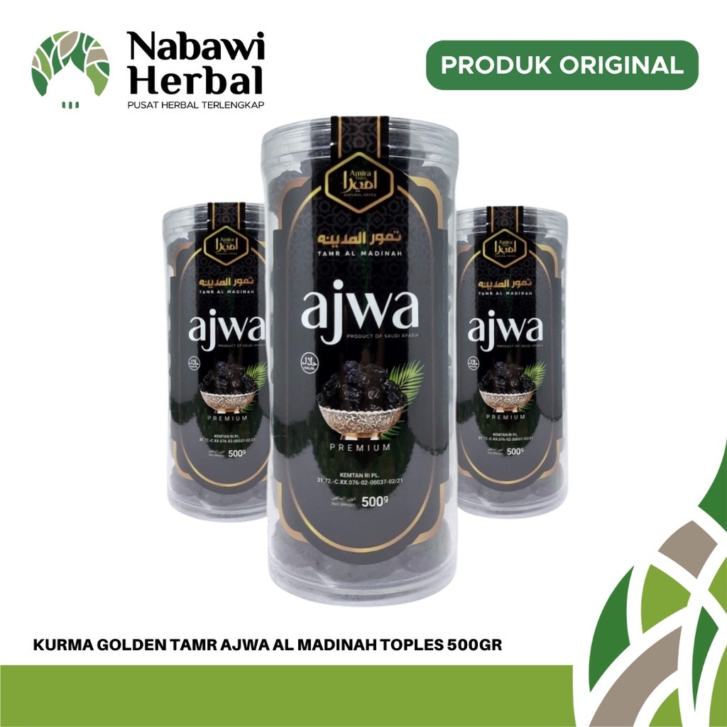 

GOLDEN TAMR - Kurma Golden Tamr Ajwa Al Madinah Toples 500gramby bonis