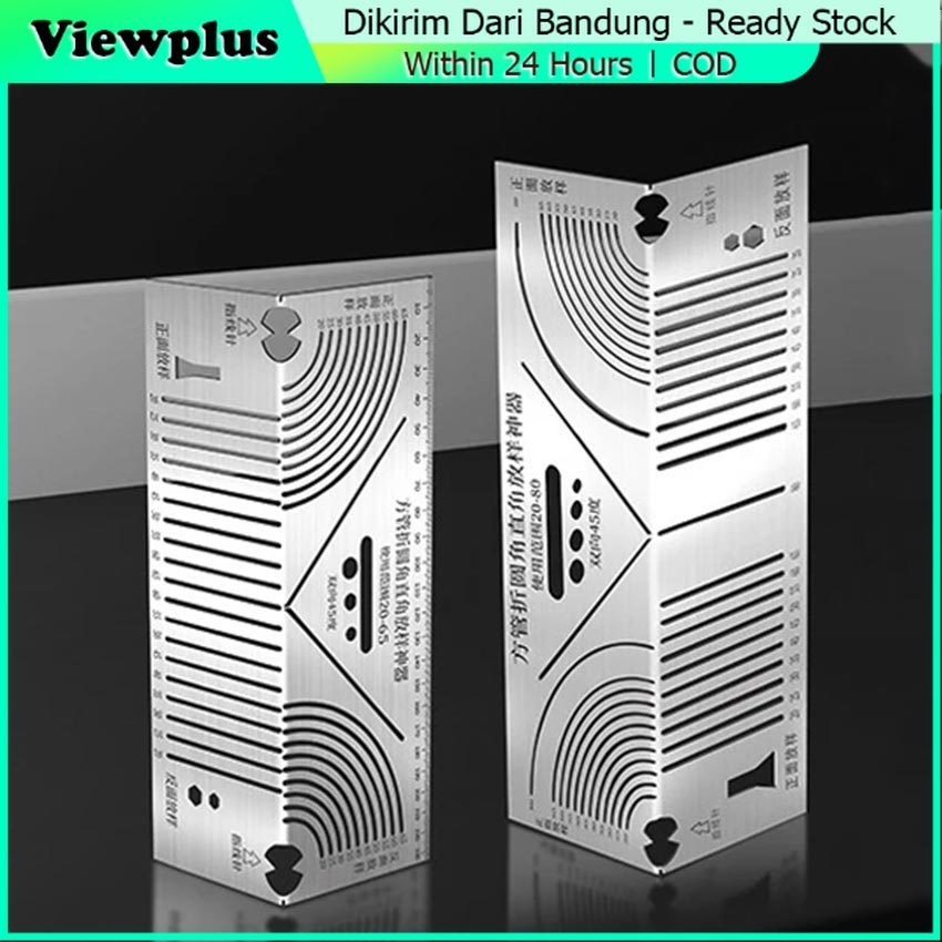 

Penggaris Angle Ruler Mark 3D Measuring Tool Aluminium / Penggaris Cetakan Garis Lingkar Pemotongan Sudut Siku 90 Derajat Presisi Akurat Stainless