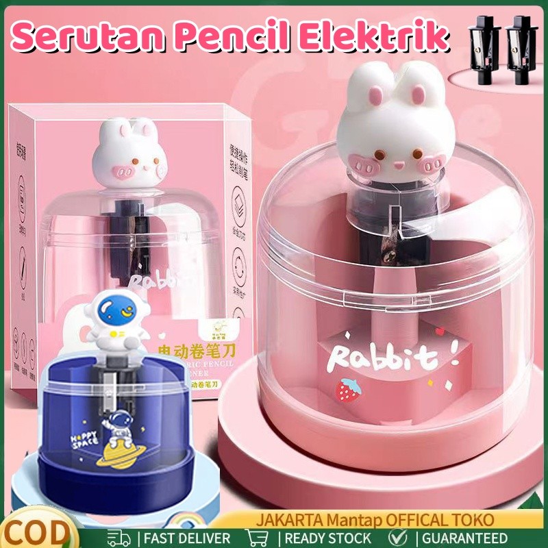 

Rautan Pensil Putar Otomatis / Serutan Pensil Elektrik / Erutan Rautan Pensil Elektrik Lucu Imut Motif Hewan Pencil Sharpener Electric Cute Animals Astronot Rabbit