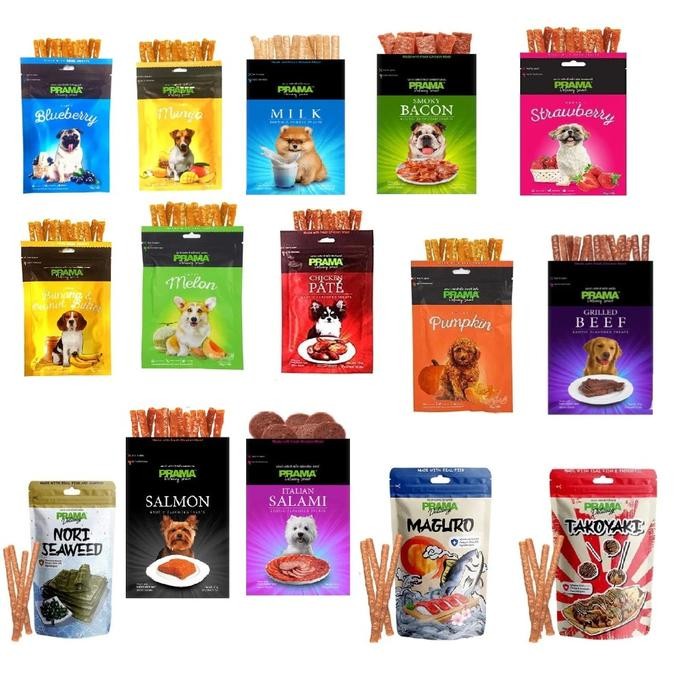 

PRAMA DOG SNACK ALL VARIAN. PRAMA DOG TREATS 70GR CEMILAN ANJING - mango