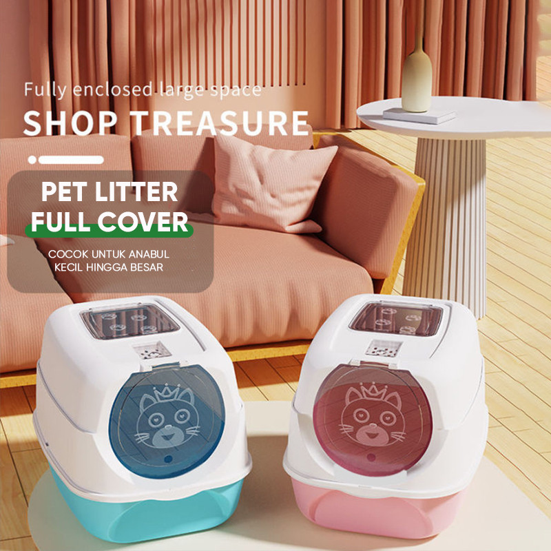fusena store Pet Litter Box Kucing Tertutup/Cat Litter Box Tertutup /Litter Box Kucing/Litter Box Ku