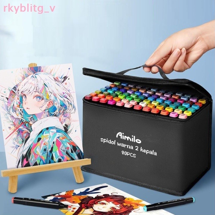 

Spidol Sketsa Spidol Umum Animation Markers 80 Warna