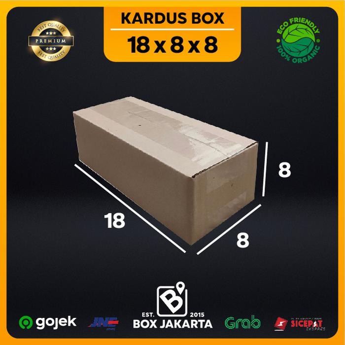 

KARDUS BOX uk 18x8x8 CM Kotak Packaging Corrugated SHEET POLOS