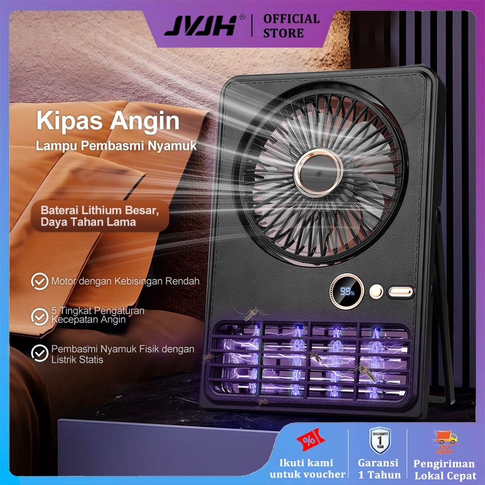BARETSS JVJH Lampu Anti Nyamuk Elektrik Dengan Kipas Angin 2-in-1 UV Perangkap Nyamuk untuk Rumah da