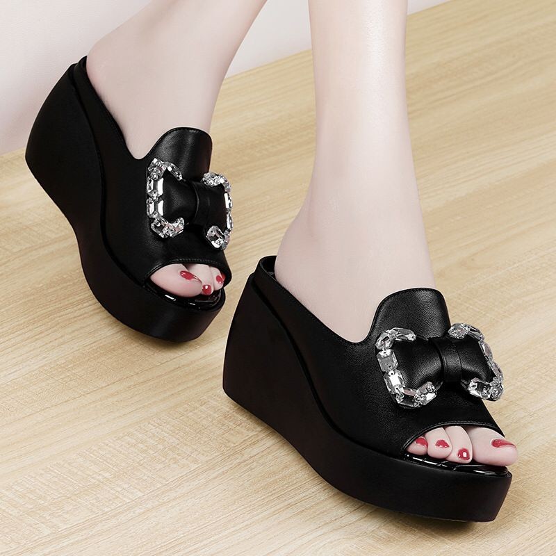 L1 Wedges Wanita Kondangan/Casual Elegan Tinggu 7 Cm Ukuran 36/40 TERLARIS