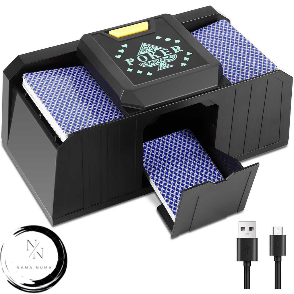 SIL Mesin Kocok Kartu Otomatis 2 Deck Shuffle Machine Bridge UNO Games - S-44