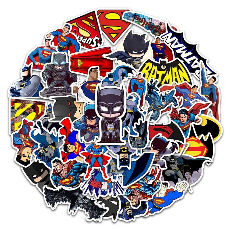 

Sticker Batman-Superman stiker untuk Buku Tempel/Buku Harian/HP/Dekorasi Laptop/Sticker Helm Tahan Air Vinil/Stiker Tablet Ponsel stiker tahan air