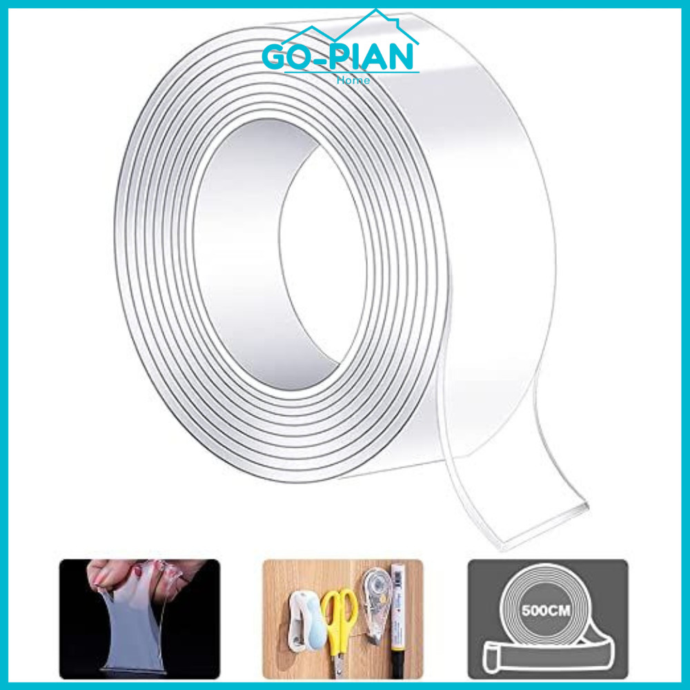 

Double tape nano bening 3M lebar 2cm lakban nano tape 3 meter double tape bening super