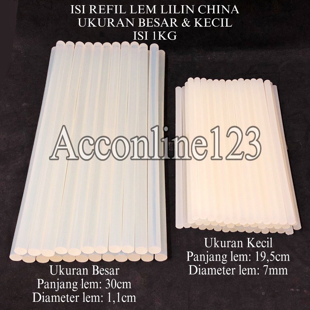 

(1 KG) Isi Refil Lem Lilin China Bening Besar dan Kecil / Isi Refil Lem Lilin Tembak Bening / Glue Gun Refil Isi 1 KG