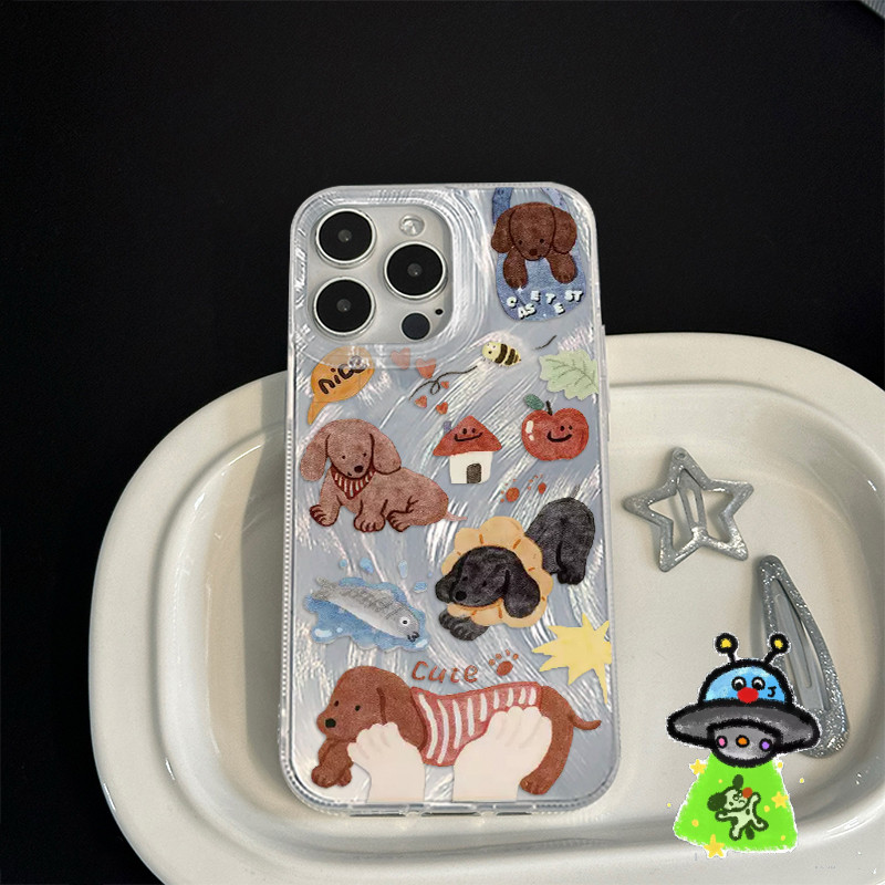 [TPC] NEW Boneka anjing bulu yang menggemaskan Case Glossy Silicone Fullcover iPhone11 11Pro 11Proma