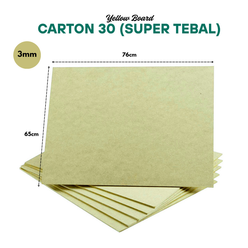 

Karton Kuning 3mm 76x65 cm – Yellow Board / Daluang Carton / Karton 30 Super A1 Tebal