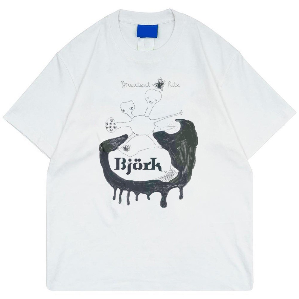 Kaos BJORK Greatest Hits Tshirt Merchandise Vintage Musisi