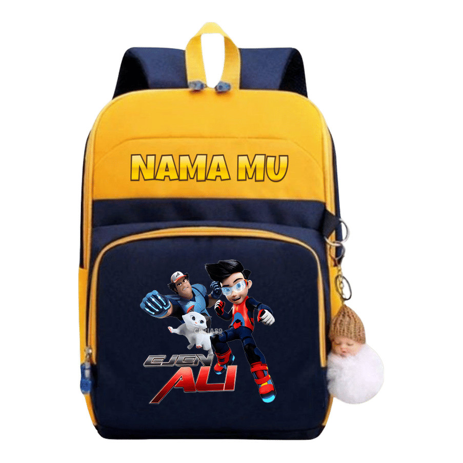 Tas Ransel Anak Ejen Ali – Backpack Sekolah TK SD Cowok Cewek, Tas Anak PAUD Lucu Karakter Ejen Ali,