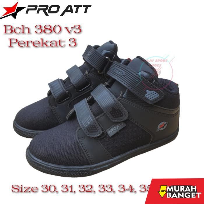 SEPATU SEKOLAH ORIGINAL PRO ATT BCH 380 V3 PEREKAT Casual Shoes Pria Sneakers Hitam Snekers Sport - 