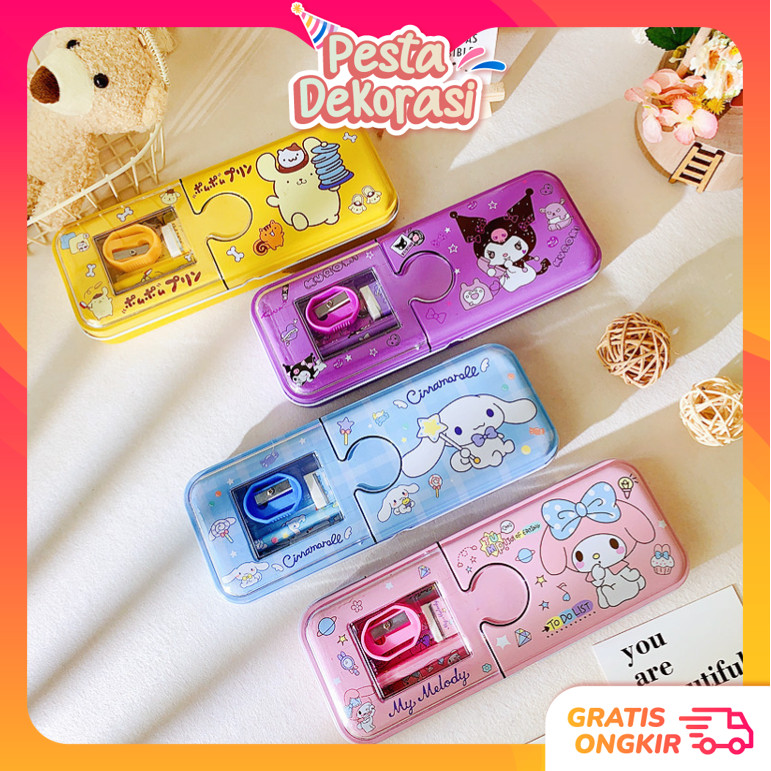 

PESTA DEKORASI S6003 Kotak Pensil Anak Bening 2 Tingkat Kotak Pensil Sanrio Kotak Pensil Lucu