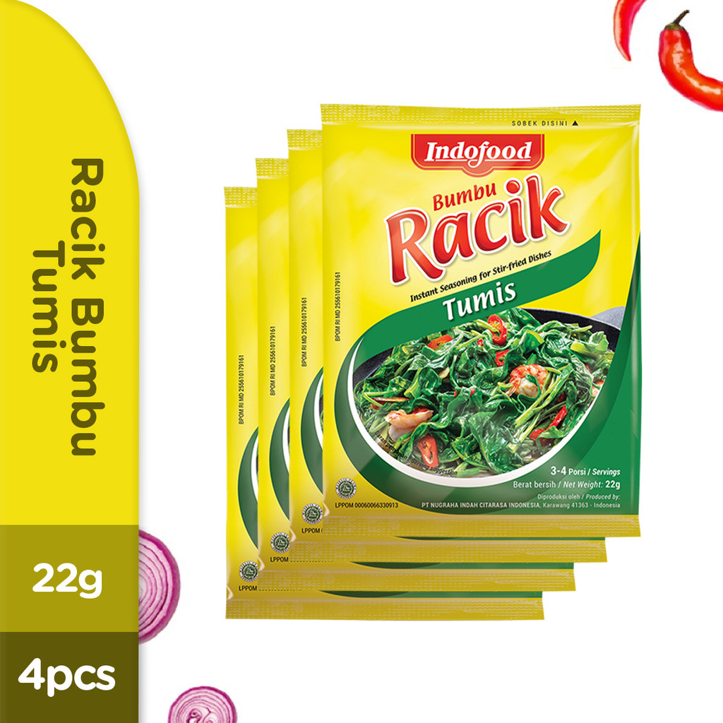 

4 PCS - Bumbu Indofood Racik Tumis 22 Gr