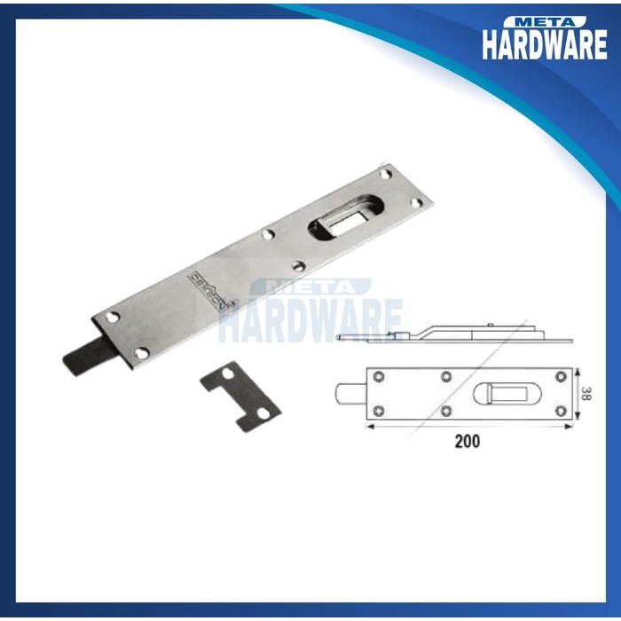 FLUSHBOLT DEKSON PLAT SUS304