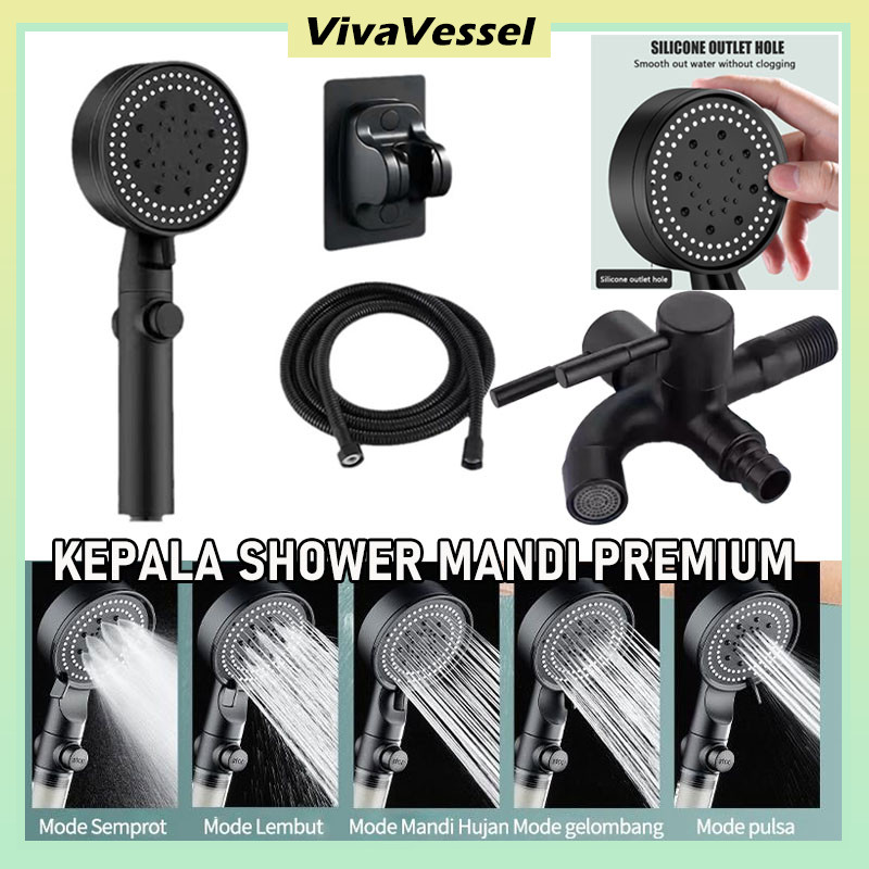 5 Mode Shower Kepala Shower Mandi Premium/Kepala Shower Mandi Premium Portabel/Kepala Shower Mandi P