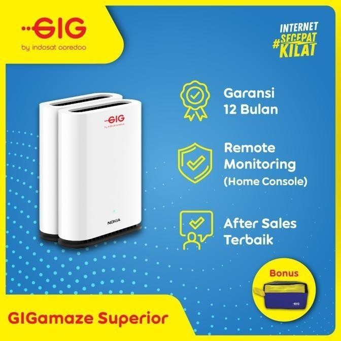 GIGamaze Superior - Wifi Repeater Smart Mesh Wi-Fi 2 Unit Nokia Beacon