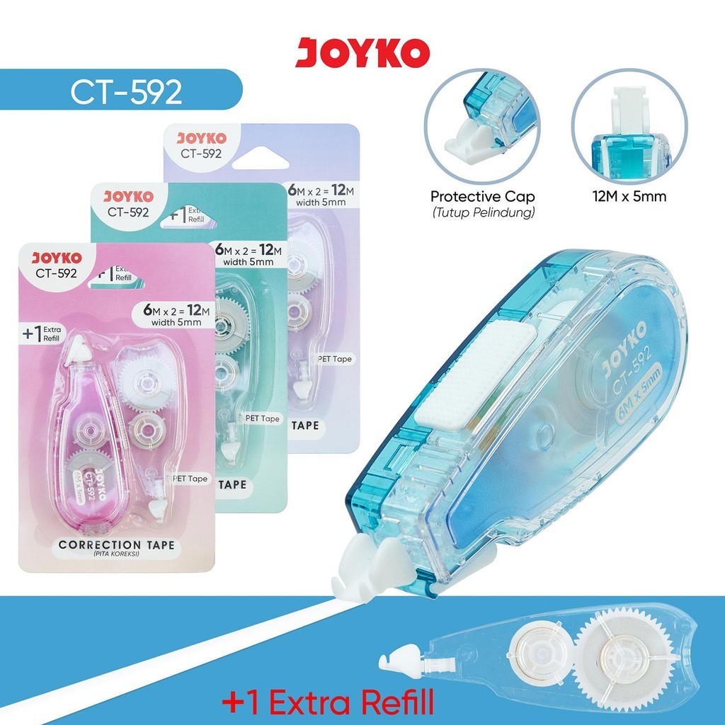 

Pita Koreksi CT-592 Correction Tape Extra Refill tip-ex kertas