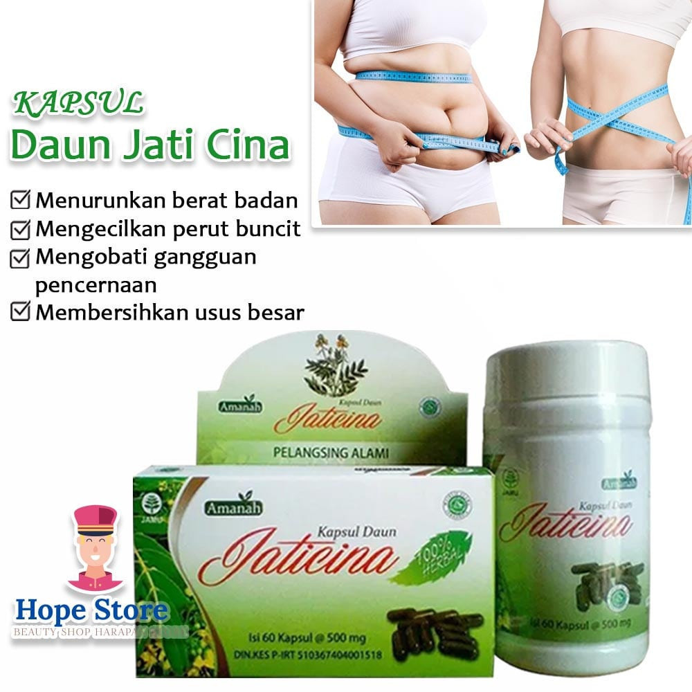 DefiRah - Obat Diet Kapsul Teh Daun Jati Cina Obat Peluntur Lemak Pada Tubuh Isi JATI CINA AMANAH