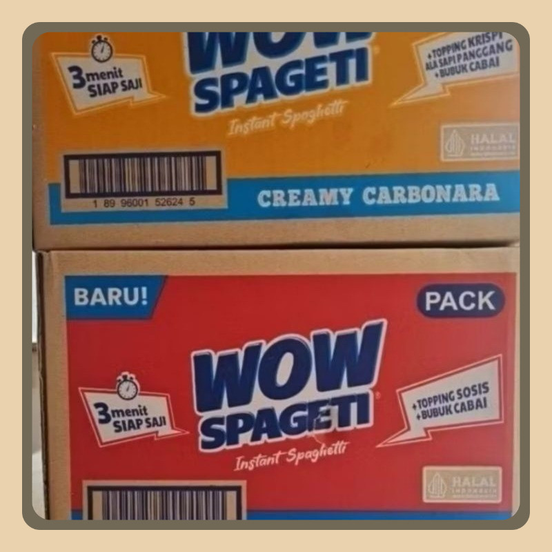 

Wow Spageti 1 Dus isi 40 Bungkus