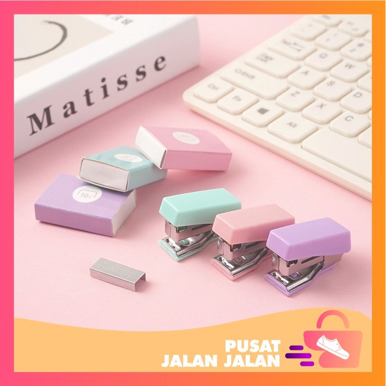 

PJJ - S6104 Stapler Mini Set / Hekter Kecil Kemasan Box Unik / Set Staples Perlengkapan Kantor / Cute Mini Stapler Untuk Pelajar