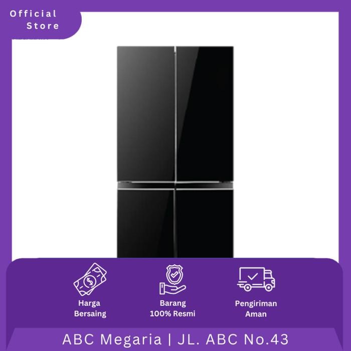 GEA Kulkas Side by Side G4D-404 / G4D404 404L 4 Pintu Black