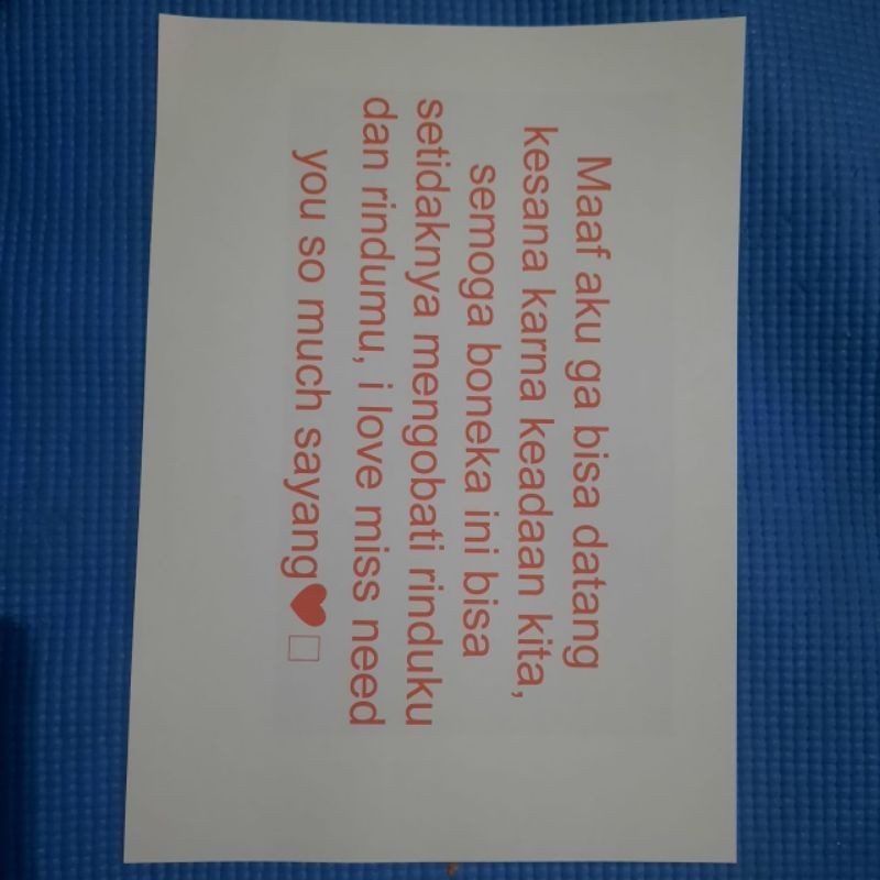 

KERTAS UCAPAN KASIH SAYANG pake PRINT KOMPUTER