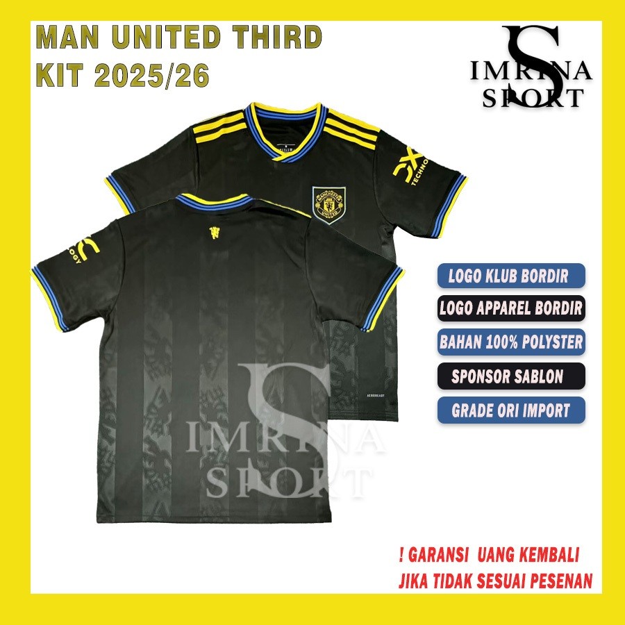 [ READY STOK  ] JERSEY BOLA MU GRADE ORI 3RD HITAM 2025/2026 - JERSEY BOLA GRADE ORI 25/26