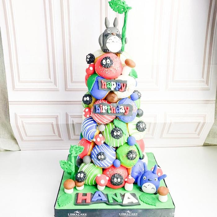 

Donat/Donat Ulang Tahun/Donat Tower Tema Totoro/Donat Birthday Catering Malang DMT