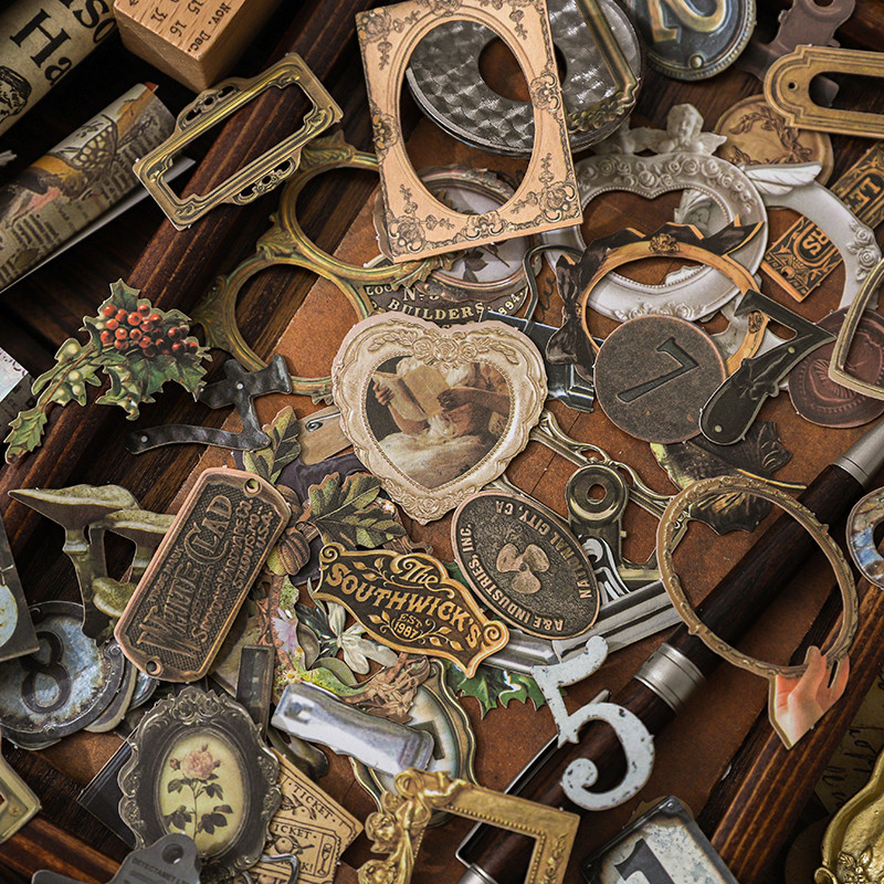 

20 pcs/pack Vintage Treasure Box Stickers Decorativ DIY Scrapbooking Materials Art Collage Stationery Aesthetics Stickers