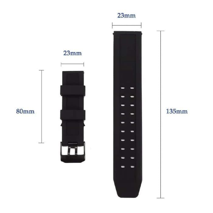 RUBBER STRAP TALI JAM TANGAN LUMINOX EVO 23MM TALIJAM STRAP WATCH