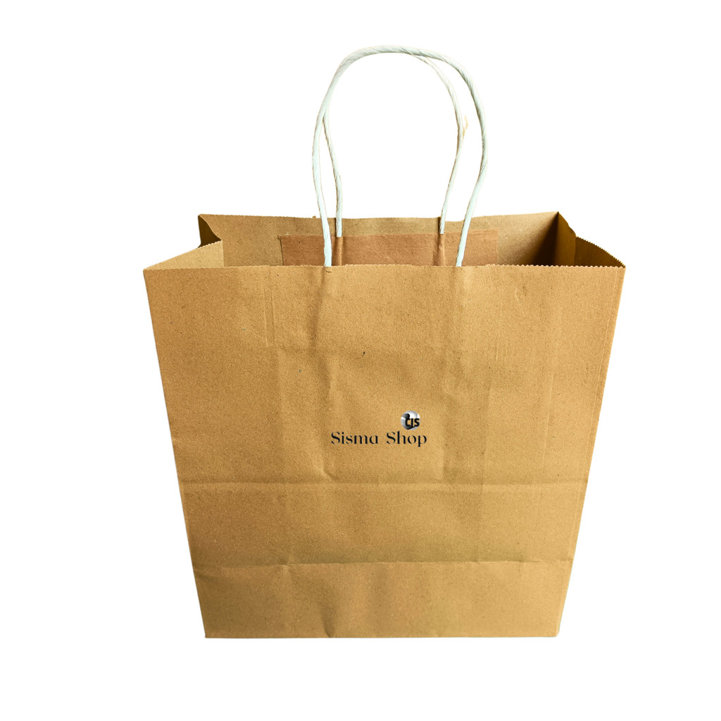 

Shopping Bag 185 / Paper Bag Coklat Polos Size 25 x 13 x 26,5