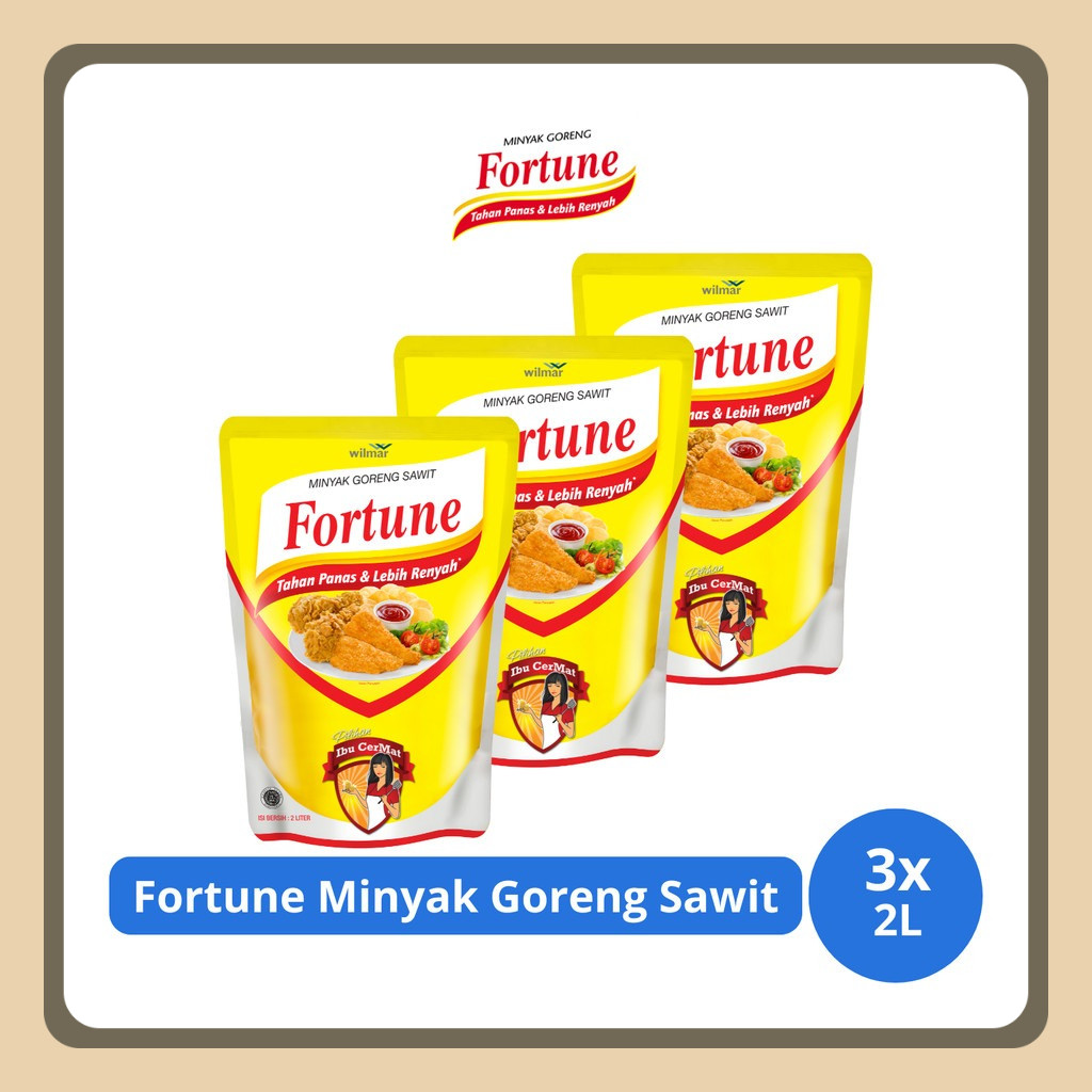 

Fortune Minyak Goreng Sawit Pouch 2L x 3 pcs