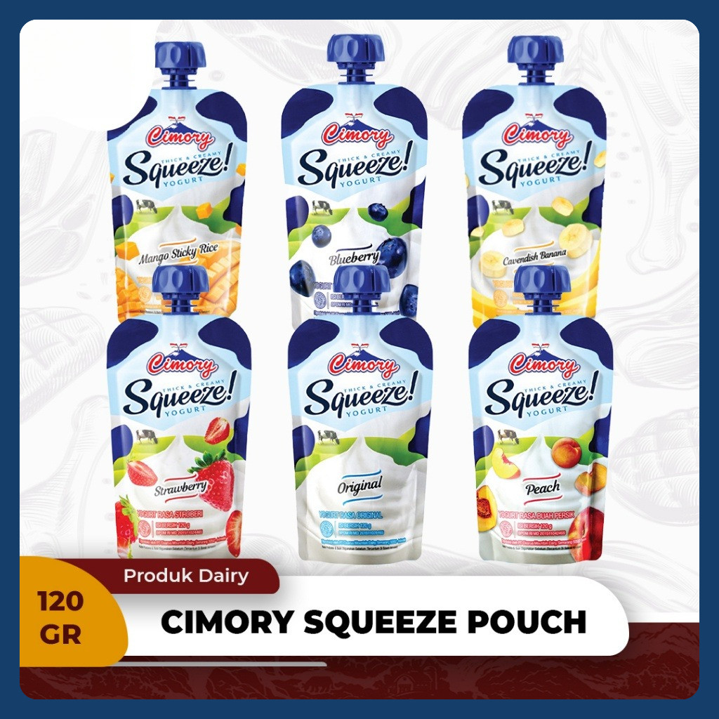 

Cimory Yoghurt Squeeze Pouch 120 ml - Pilih Rasa
