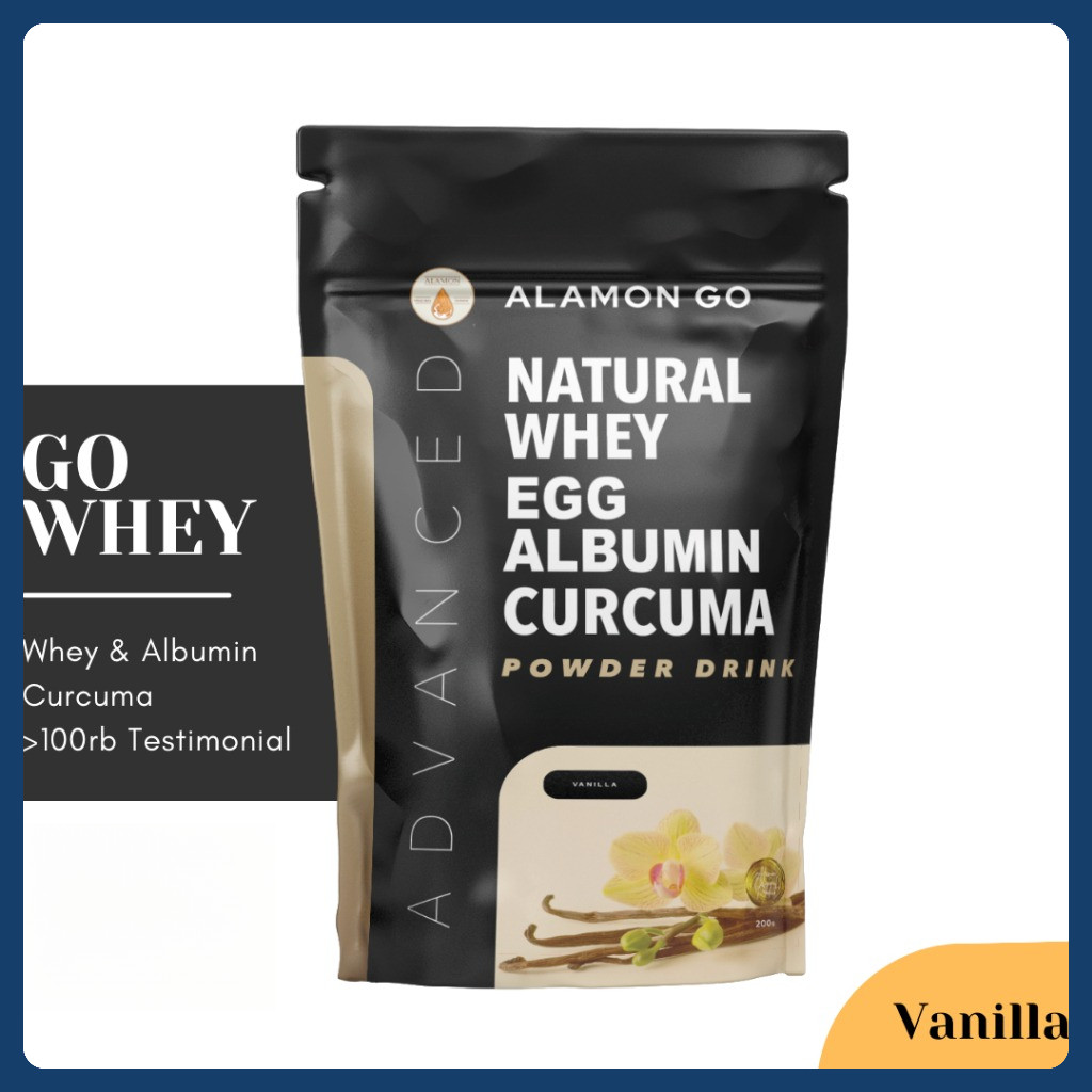 

Susu Penambah Berat Badan dan Nafsu Makan - Alamon GO GAIN - 200 gram - Natural Whey, Egg Albumin, Curcuma