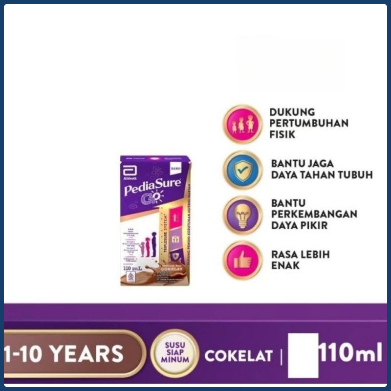 

Pediasure Go Cokelat Susu UHT 110 mL