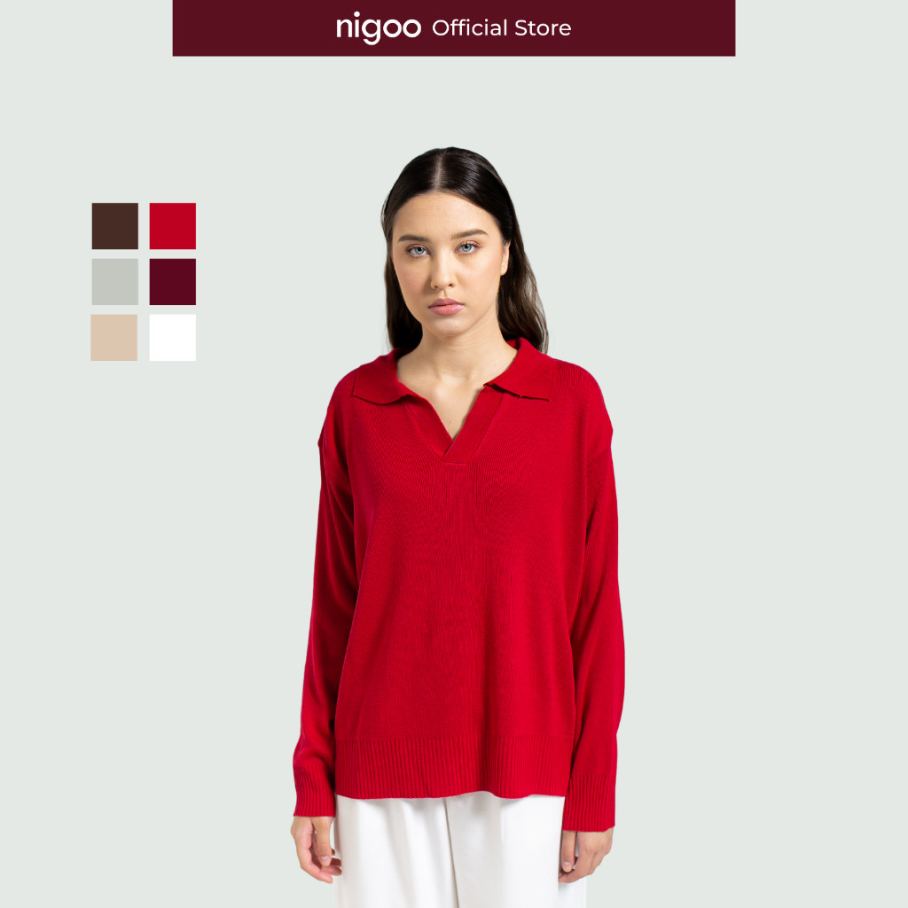 GROSHOP.ID NIGOO Miria Oversize Top Knitwear Wanita