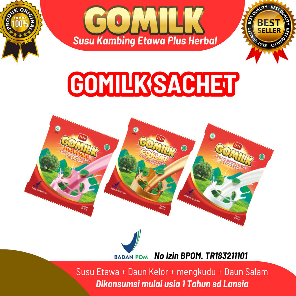 

Gomilk Sachet Susu kambing Etawa Plus Herbal