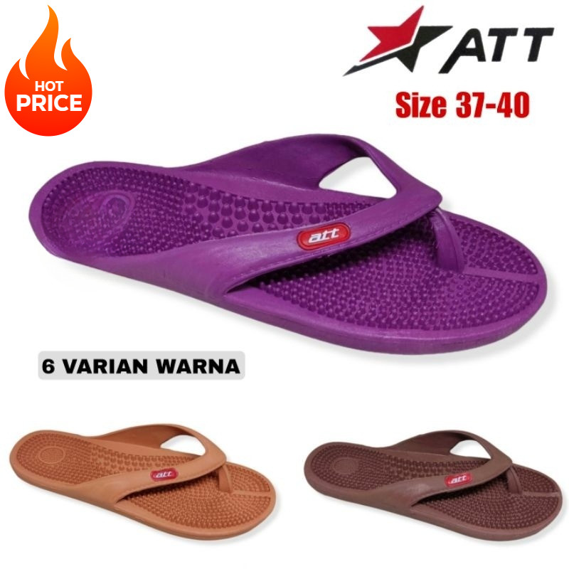 Sandal Karet Wanita ATT Sandal Kesehatan Jepit Wanita Sandal Refleksi Wanita - Lentur Tahan Air