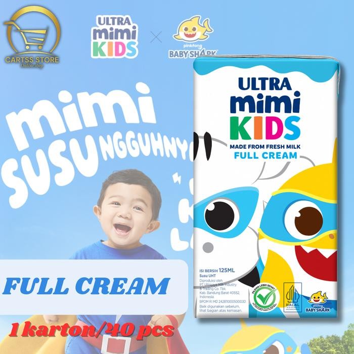 

Ultra mimi kids Full Cream Strawberry Chocolate Vanila-1 Karton/40 pcs - FULL CREAM