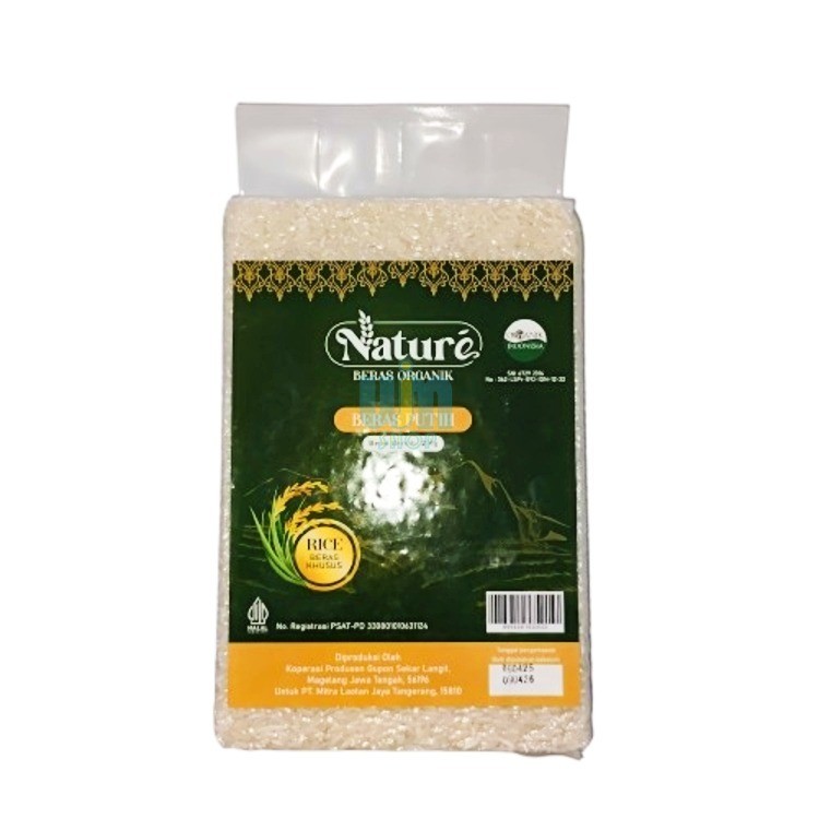 

Nature Beras Putih Organik 2 kg – Nasi Pulen Bebas Pestisida