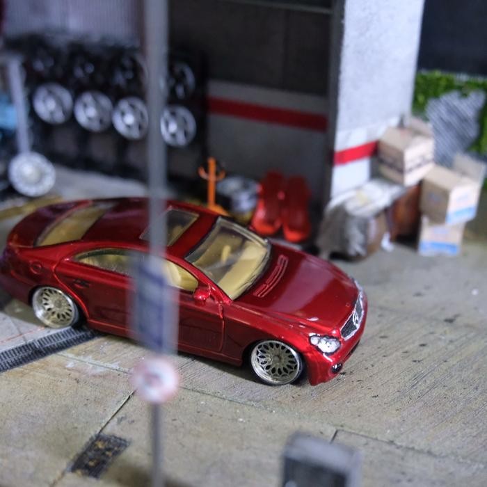 Diecast matchbox custom mercedes benz skala 1/64 cls500